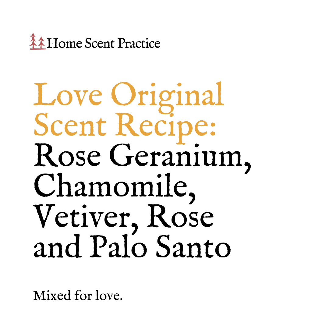 'Love' Candle Refill: Rose Geranium, Vetiver & Palo Santo