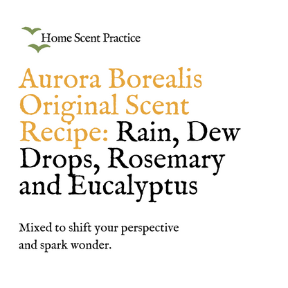 ‘Aurora Borealis’ Refillable Scented Candle: Rain, Dew Drops, Rosemary and Eucalyptus