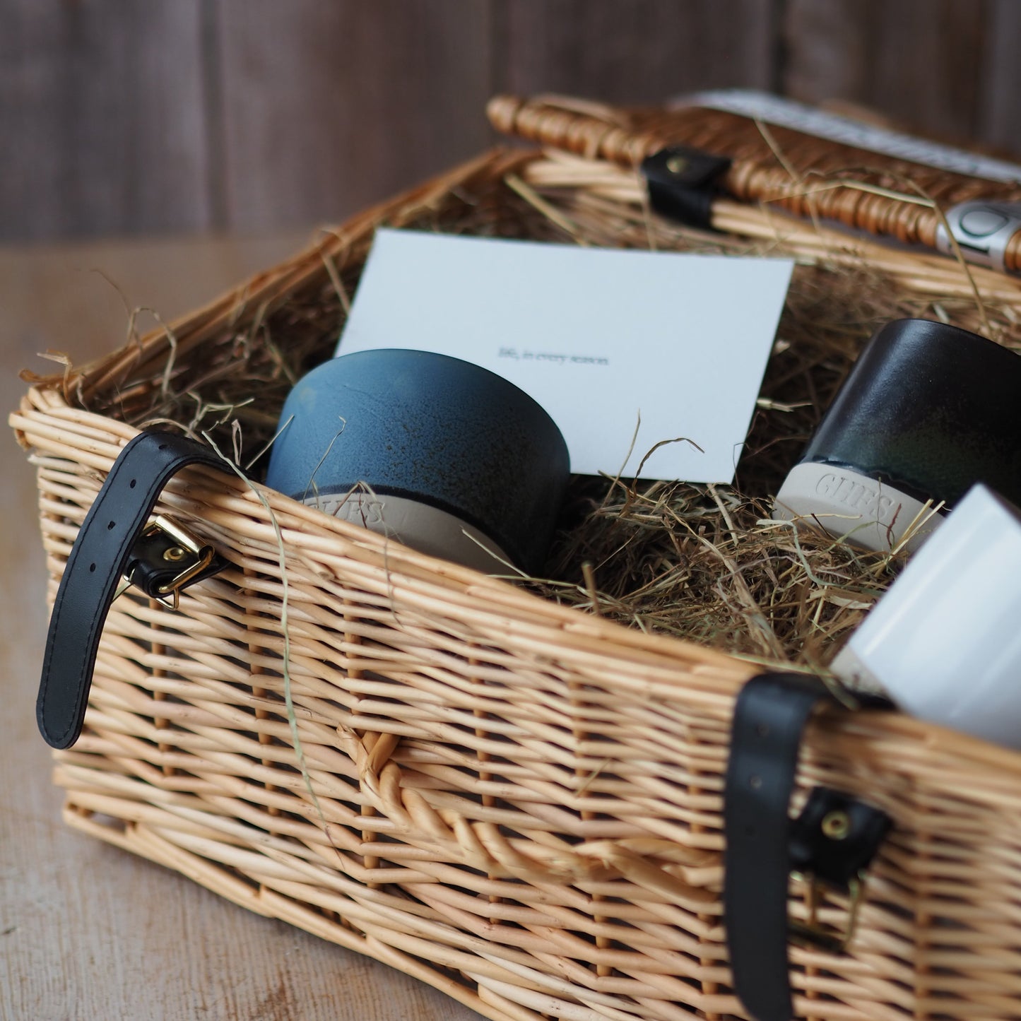 Aromatherapy refillable candle hamper