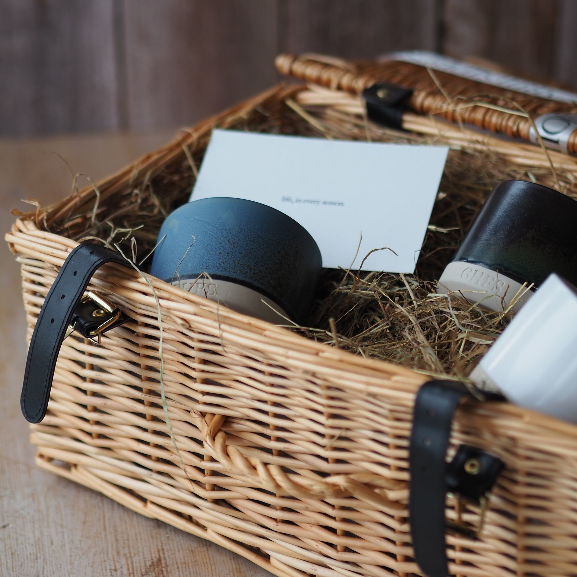 Aromatherapy refillable candle hamper
