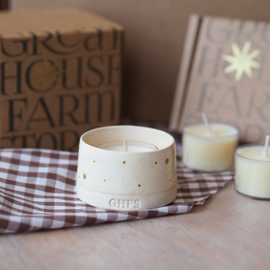 Christmas tealight gift box gingham