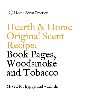 ‘Hearth & Home’ Refillable Scented Candle: Book Pages & Woodsmoke