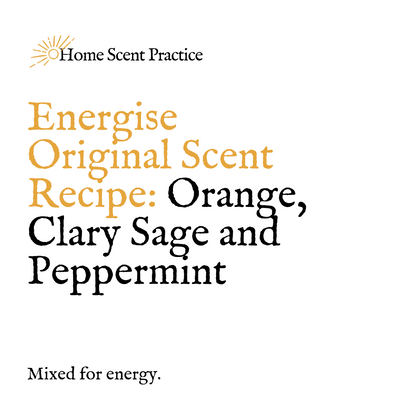 ‘Energise’ Refillable Scented Candle: Orange, Clary Sage & Peppermint