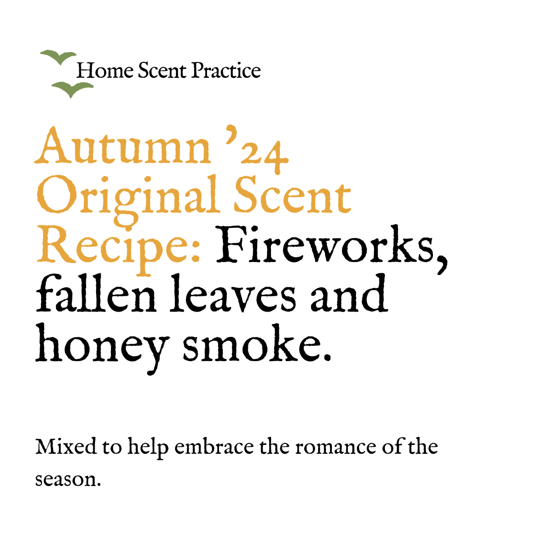 ‘Autumn'24’ Refillable Scented Candle: Fireworks, Fallen Leaves and Honey Smoke.