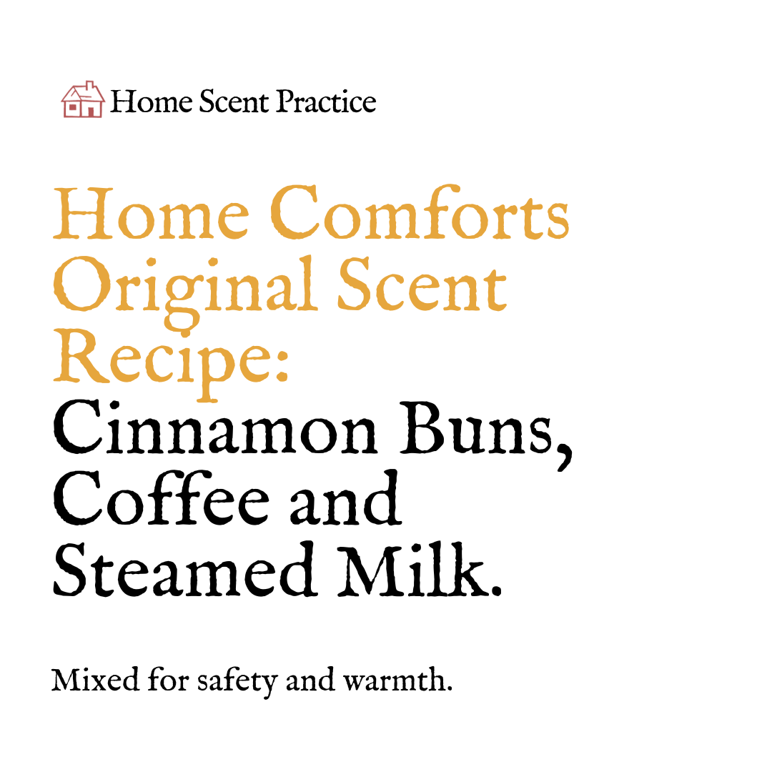 ‘Home Comforts’ Refillable Scented Candle: Cinnamon Buns, Coffee and Steamed Milk