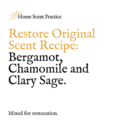 ‘Restore’ Refillable Scented Candle: Bergamot, Chamomile & Clary Sage