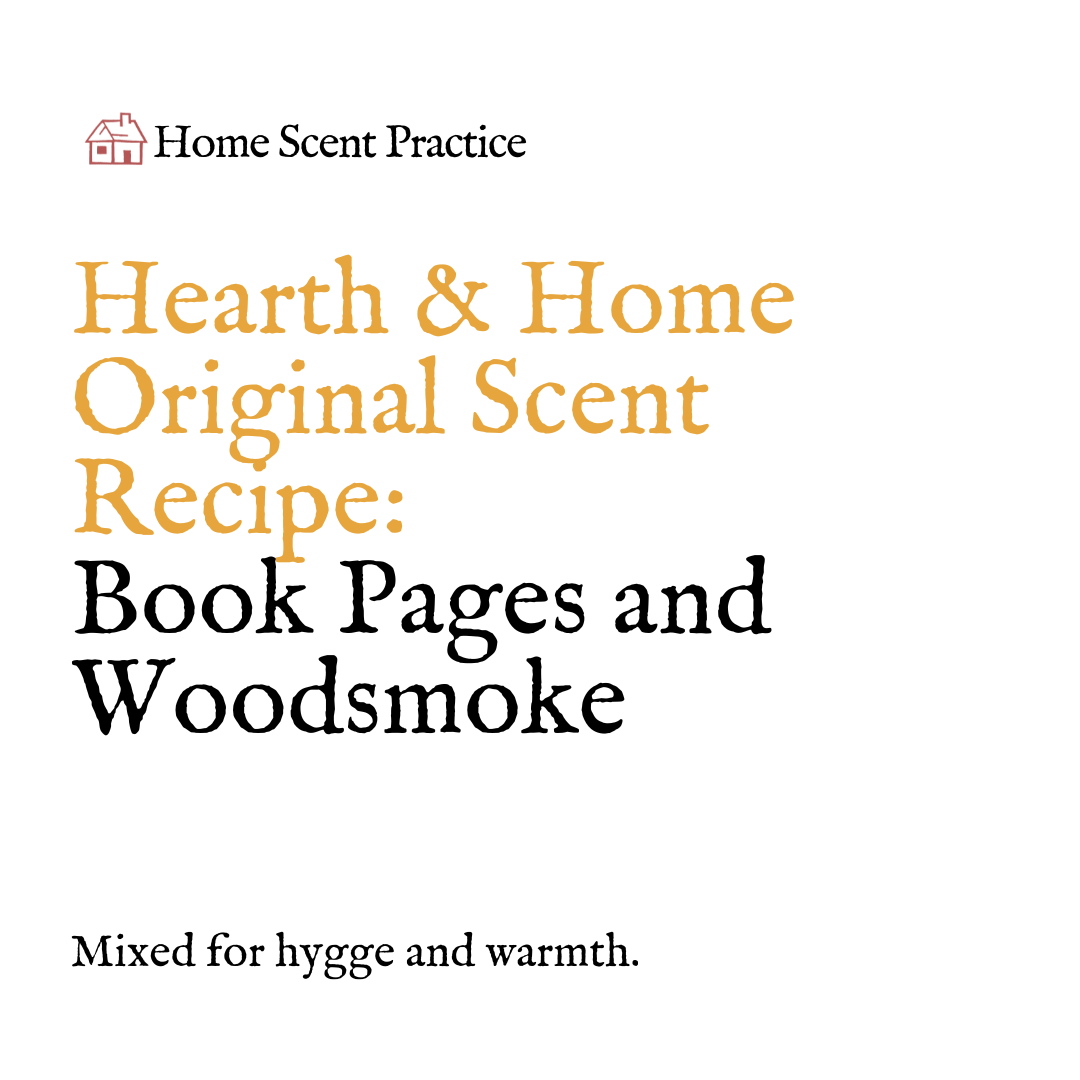 ‘Hearth & Home’ Refillable Scented Candle: Book Pages & Woodsmoke