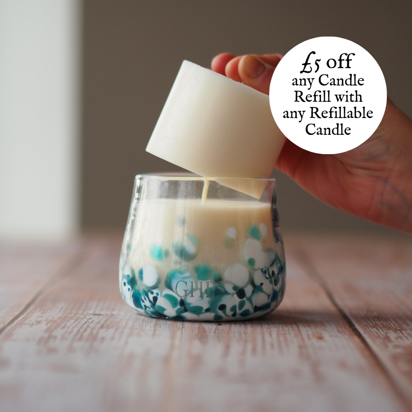 'Oak Moon’ Refillable Scented Candle: Sandalwood and Sweet Orange