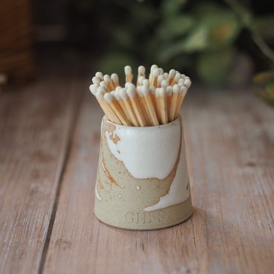 abstract white match pot autumn