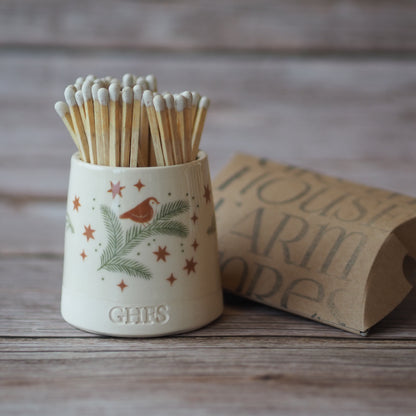 christmas match pot gift box green