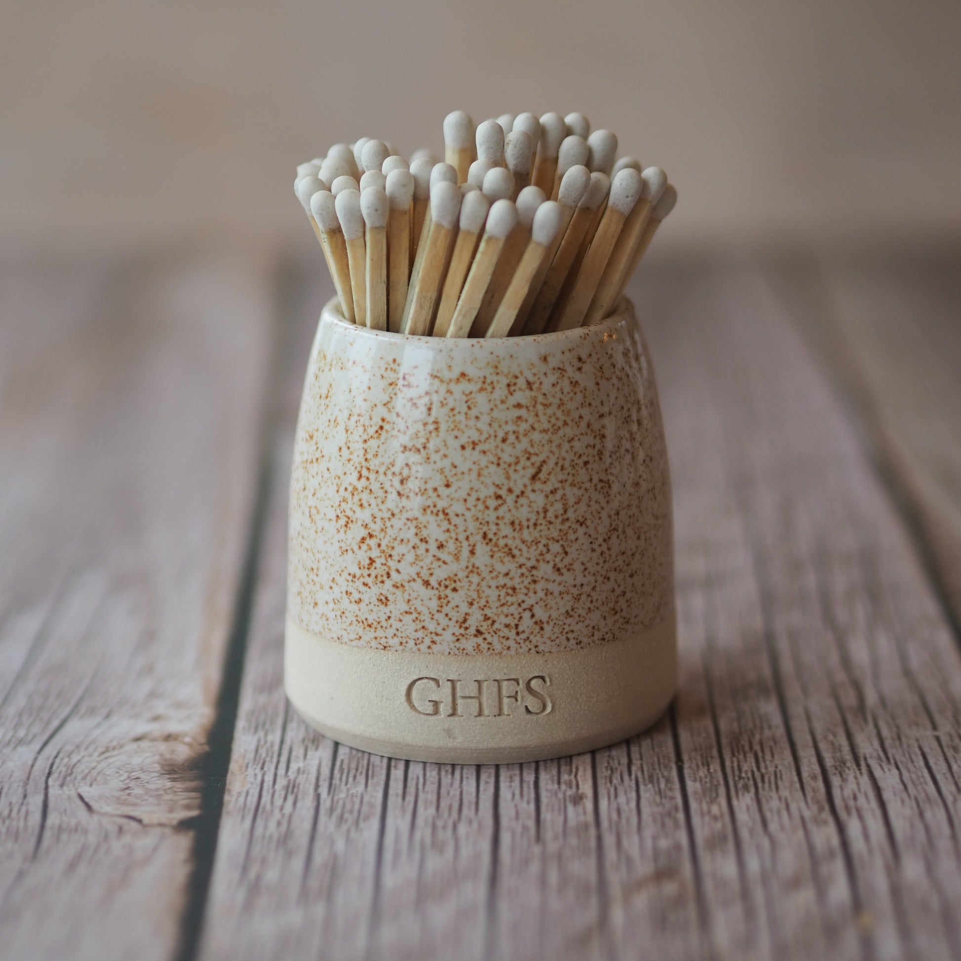 nutmeg speckle match pot