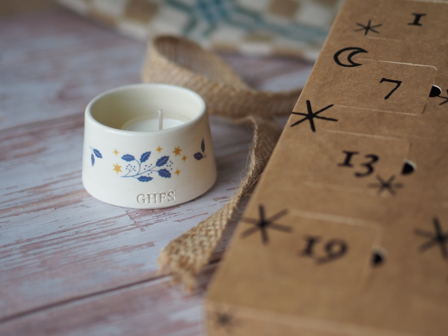 tealight advent calendar with tealight holder