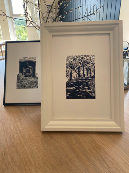 'Heading Home’ original linocut print