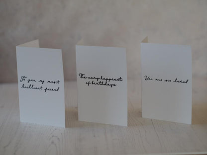 'To You My Most Brilliant Friend' card