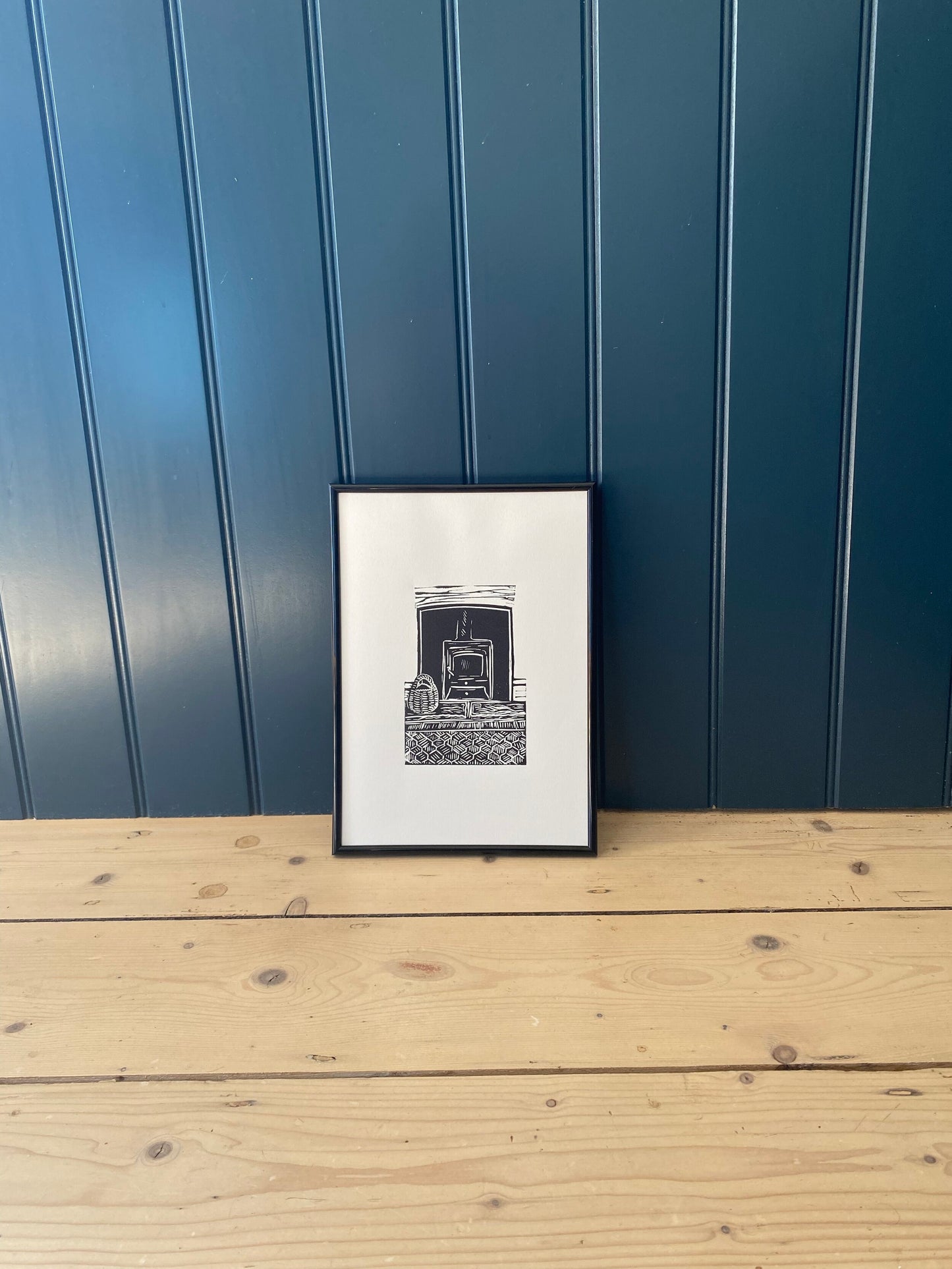 'Home & Hearth' original linocut print