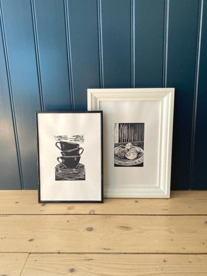 'Lemons' original linocut print