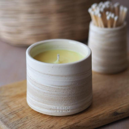 restore refillable candle and match pot